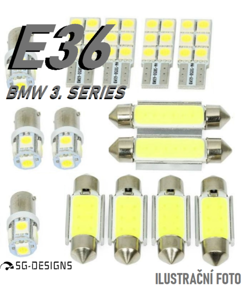 LED osvětlení interiéru BMW E36 - sada žárovek