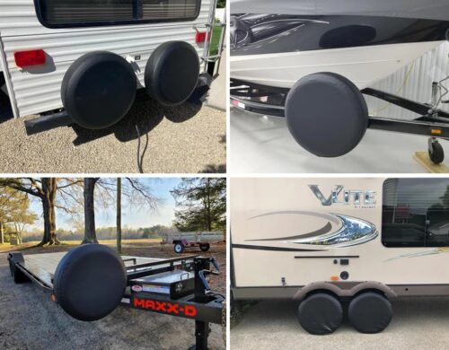 Potah na rezervní kolo SUV 4x4 terénní - kůže "L" obvod 80-84cm - Image 5