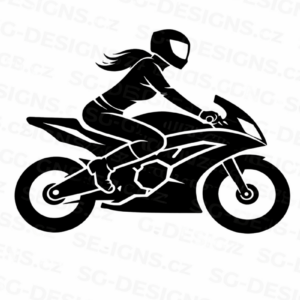 Nálepka motorkářka